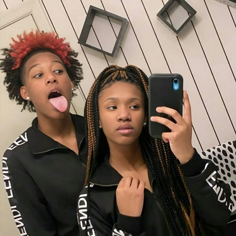 Anayah Rice and her girlfriend, Brace Face Laii. 